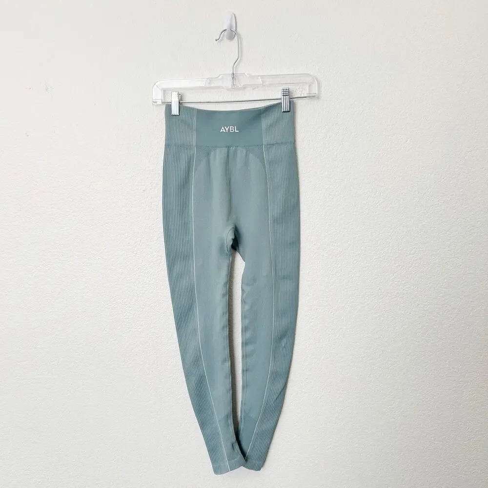 [AYBL] Teal Seamless Reflex Sports Bra & Legging Matching Set Size Small S